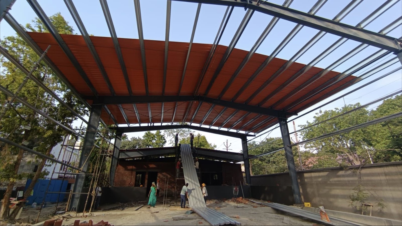 Industrial shed steel structure